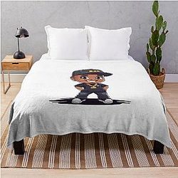 LL Cool J cartoon throw blanket