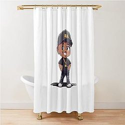 LL Cool J Cartoon Shower Curtain