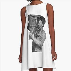 Retro LL Cool J Radio Photo A-Line Dress