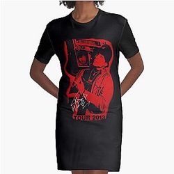 LL Cool J draws art on a Graphic T-Shirt Dress