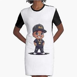 LL Cool J cartoon graphic t-shirt dress