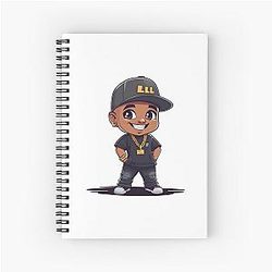 LL Cool J cartoon Spiral Notebook