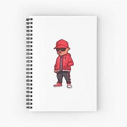 LL Cool J Rap Cartoon Spiral Notebook