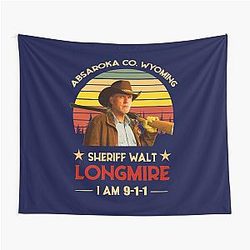 Absaroka Co Wyoming Sheriff Walt Longmire I Am 911 Tank For Men women love Tapestry