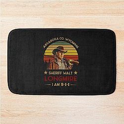 Craig Johnson Absaroka County Wyoming Sheriff Walt Longmire I am 911 vintage shirt Bath Mat