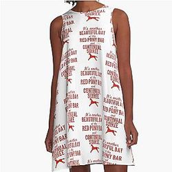 Longmire Red Pony Gift Logo A-Line Dress