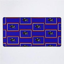 Longmire Wyoming Flag with Desk Mat and State Seal