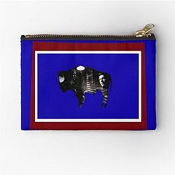 Longmire Wyoming Flag with State Seal Zipper Pouch