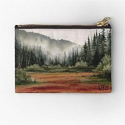 Longmire Watercolor Landscape Painting Zipper Pouch