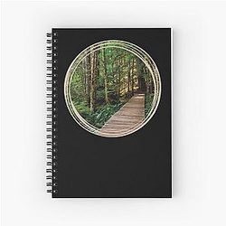 A Walk in the Woods Mt Rainier National Park Spiral Notebook