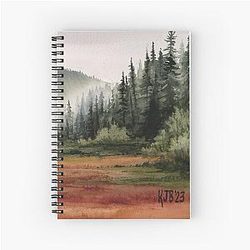 Longmire Fog Watercolor Landscape Painting Notebook