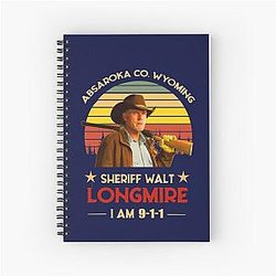 Absaroka County Wyoming Sheriff Walt Longmire Tank for Men and Women Love Spiral Notebook