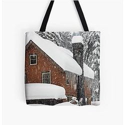 Longmire Lodge Mt Rainier WA All Over Print Tote Bag