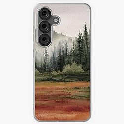 Longmire Fog Watercolor Landscape Painting Samsung Galaxy Soft Case