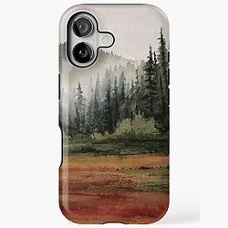 Longmire Fog Watercolor Landscape Painting Case