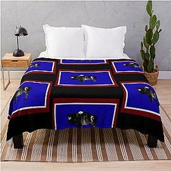 Longmire Wyoming Flag with State Seal Throw Blanket