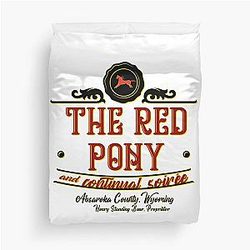 Longmire Red Pony T-Shirt Duvet Cover