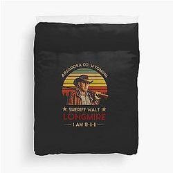 Craig Johnson Absaroka County Wyoming Sheriff Walt Longmire I am vintage 911 shirt Duvet Cover