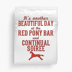 Longmire Red Pony Gift Logo Love Cools The Best Duvet Cover