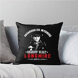 Sheriff Walt Longmire Absaroka County Wyoming Throw Pillow