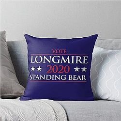 Walt Longmire Henry Standing Bear Presidential Ticket Throw Pillow