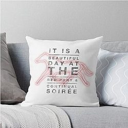 Longmire Red Ponies Throw Pillow