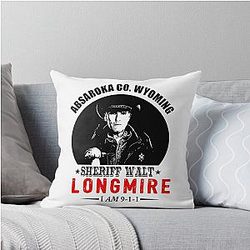 Sheriff Walt Longmire Absaroka County Wyoming Throw Pillow