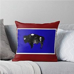 Longmire Wyoming Flag Throw Pillow