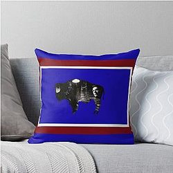 Longmire Wyoming Flag with State Seal Pillow