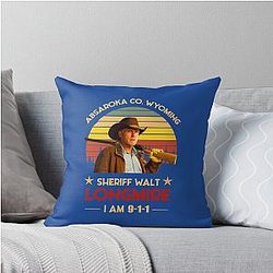 Absaroka Co Wyoming Sheriff Walt Longmire I am 911 Hoodie Sweatshirt Tank for men women love throw pillow