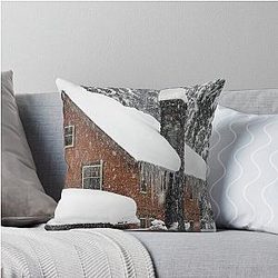 Longmire Lodge - Mt. Rainier WA Throw Pillow