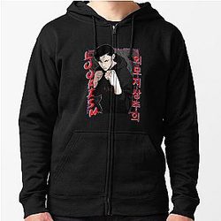 Lookism Hoodies – Zack Lee ( Lee Jin Sung ) Lookism Gaiken Shijou Shugi Manga Manhwa Design Zipped Hoodie