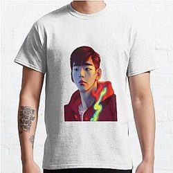 Lookism T-Shirts - LOOKISM Kpop-red hoodie semi-realistic illustration Classic T-Shirt RB2112