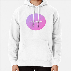 Lookism on pink background Pullover Hoodie