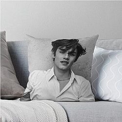 Louis Partridge Modeling Pillow