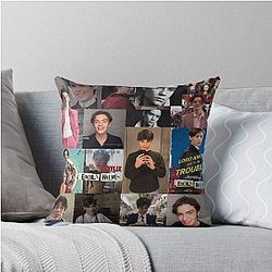 Louis Partridge Abstract Photos Collage Pillow