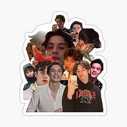 Louis Partridge Collage Sticker