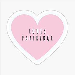 I Love Louis Partridge Pink Sticker