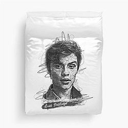 Louis Partridge Abstract Sketch Art Duvet Cover