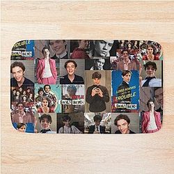 Louis Partridge Abstract Collage Bath Mat