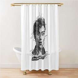 Louis Partridge Abstract Sketch Art Shower Curtain