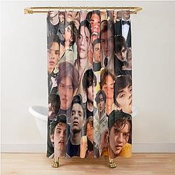 Louis Partridge Photo Collage Shower Curtain