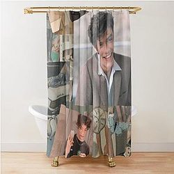 Louis Partridge Collage Phone Case Shower Curtain