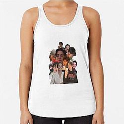 Louis Partridge Collar Racerback Tank Top