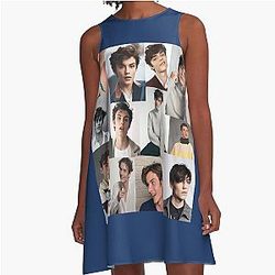 Louis Partridge Collage A-Line Dress