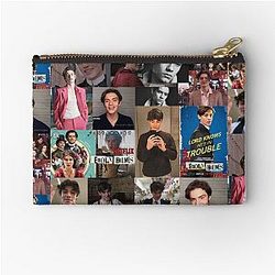 Louis Partridge Abstract Collage Zipper Pouch
