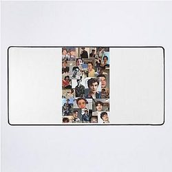 Lucky Disguised Message Disappears Louis Partridge Collage Phone Case Retro Desk Mat