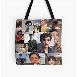 Louis Partridge Collage All Over Print Tote Bag