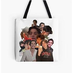 Louis Partridge Collage Tote Bag