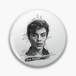 Louis Partridge Abstract Sketch Art Pin